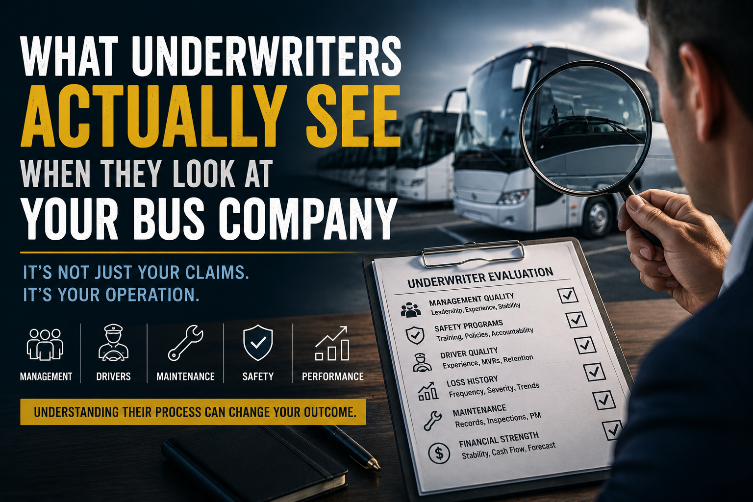 How Underwriters Actually Evaluate a Bus Company (It's Not Just Your Claims)
